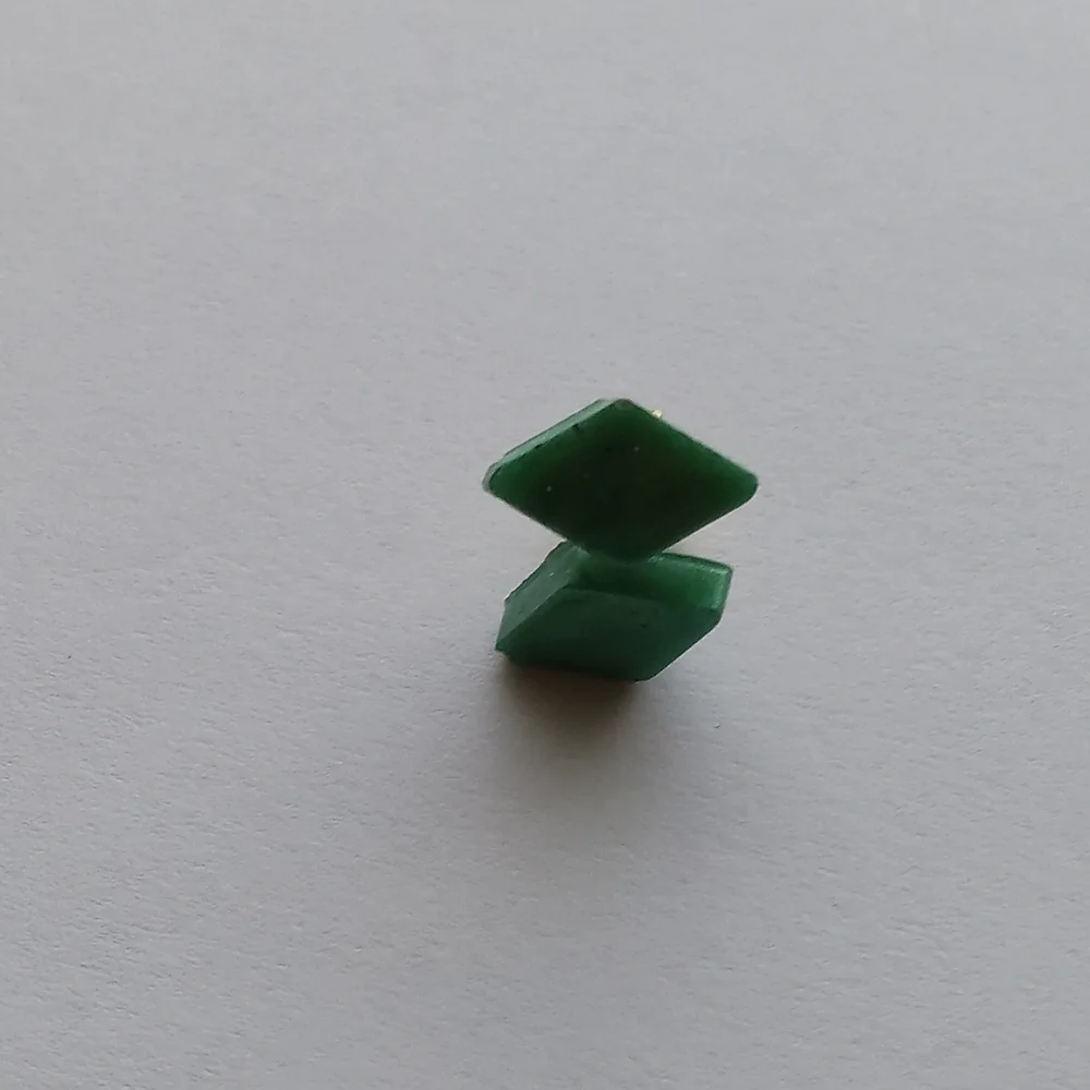 5/$25 CLEARANCE -Green resin diamond stud earrings